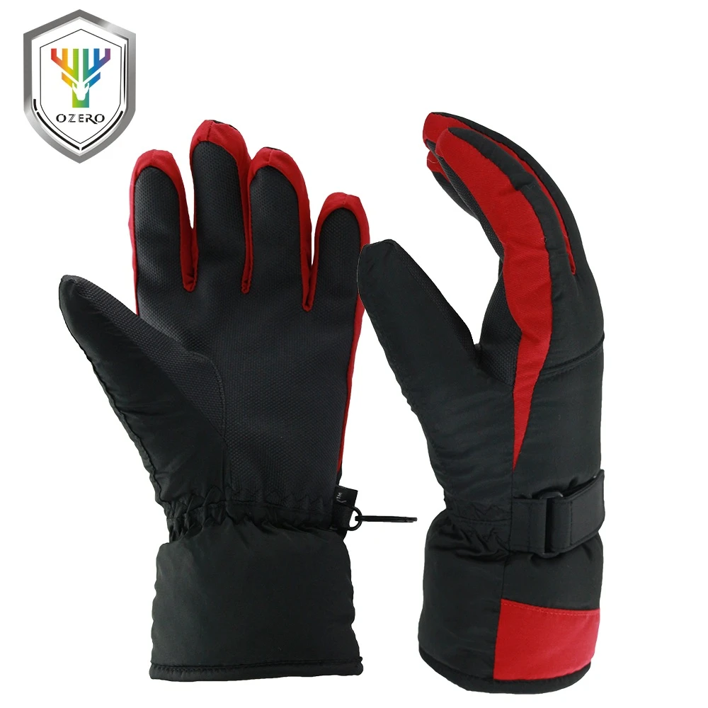 Ozero -30F Cheap Waterproof Winter Outdoor Wrist Strap Long Cuff  Ski Gloves Guantes De Nieve  Invierno  on Sale .
