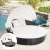 Import Patio Furniture Outdoor  Garden Round with Retractable Canopy Wicker Rattan Round Daybed from China