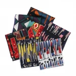 personalized custom printed geometric cotton handkerchief pocket squares for man