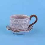 plain white terracotta ceramic porcelain tea cup and saucer sets wholesale