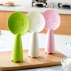 Plastic Stick-Proof Dinner Rice Spoons Smile Colorful Thicken Round Handle Sustainable Meal Rice Dinner Serving Spoon