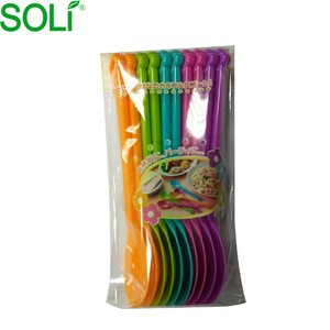 Plastic thickening frosting hard spoon dessert rice fast food color spoon