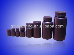Plastic Wide Mouth Chemical Reagent Bottle Brown