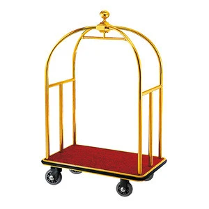 Popular Design Factory Custom Bellman Trolley Cart Hotel Luggage