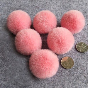Popular   Faux Fur  Pom   Polyester   Customized Plush China  Factory  Cheaper Fur Pom Poms