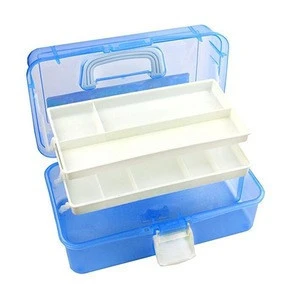 Popular Style Plastic Storage Tool Box with Two Trays