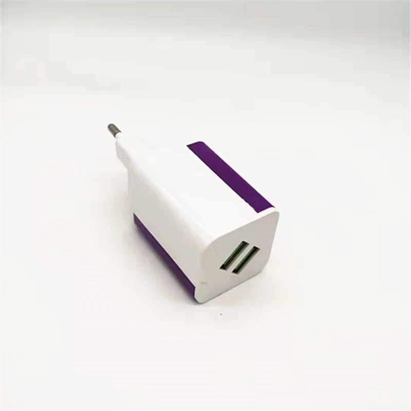 Portable quick charge dual usb port usb home charger power adapter 5v2.1a