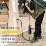 Portable Ultraviolet-Proof 4 Season Inflatable Tent 2-4 Persons Easy Setup Waterproof Windproof Self-Supporting Air Tent Pump