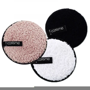 Private label microfiber washable makeup remover cotton pads cosmetic