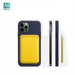 Professional Mobile Phone Back Strap Leather Card Case Magnetic Wallet For iphone 12 Mag-safe