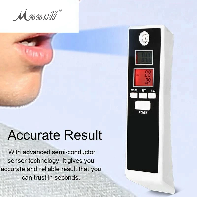 Professional Portable Rapid Wine Hydrometer Dual LCD Breathalyzer Digital Breath Alcohol Monitor Alcohol Tester