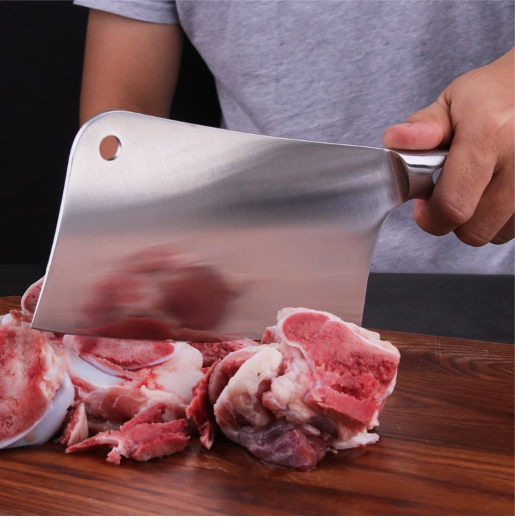 Professional stainless steel Kitchen Meat & Vegetable 3 pieces Cleaver Chopping kitchen Knife Set