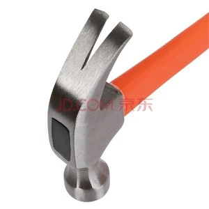 Professional supplier High Carbon Steel Two-color bag plastic handle Claw Hammer with fiberglass handle