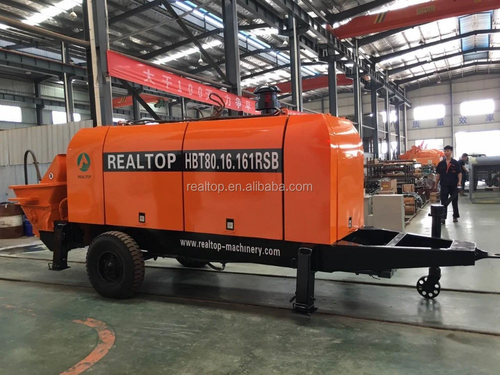Realtop HBT80 Trailer Mounted Diesel Concrete Pump (60~100m3/h) regular customer chose