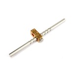 Reciprocating stainless screw and brass nut for fishing reels with automatic line-layering