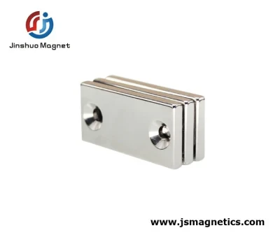 Rectangular Magnets with Screw Holes Countersunk Neodymium Magnet for Sale