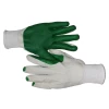 Red Polyester Liner Crinkle Dip Latex cotton work gloves Work mittens For Construction