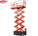 Reddot high strength manganese steel hydraulic scissor lift electric aerial work platform
