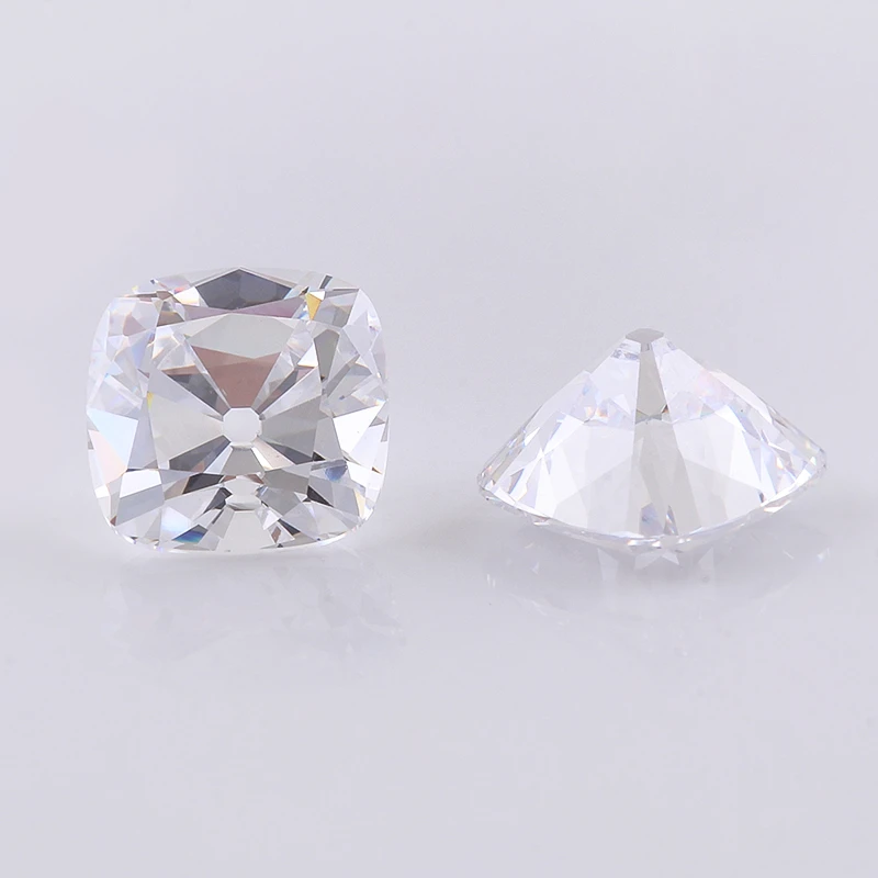 Redoors Jewelry wholesale 2ct DEF super white old european cut cushion shape synthetic moissanite diamond rough stones