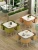 Import restaurant round dining tables and chairs fashion wrought iron table design cafe shop furniture from China