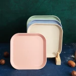 Reusable Plate Tableware Eco Friendly Dinnerware Set Biodegradable Plate Wheat Straw Dish