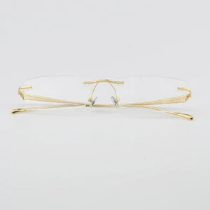 Rimless optical frames with metal parts hot sale eyeglasses frames 2018