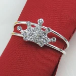 rose gold napkin ring crown for wedding banquet party napkin decoration