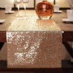 Rose gold sequin table runner wedding table runner