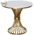 Import Round marble golden stainless steel base coffee table from China