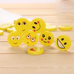 Round shape interesting and anime expression pencil eraser gift set