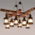 Import Rustic Vintage boat Hanging Antique loft Chandelier retro Creative wood lamps Led Wooden home industial Pendant lights from China