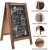 Import Rustic Vintage Torched Wooden A-Frame Sign with Eraser Large Chalkboard Magnetic Sidewalk Chalkboard with stand from China