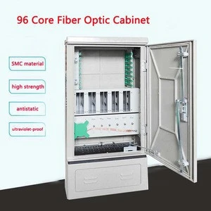 Saitong FTTH 96 core optical fiber ftth distribution cabinet hub SMC optic fiber distribution cross connection ODF DDF cabinet