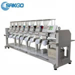 SAKGO Apparel Machinery 8 head high speed embroidery machine computer