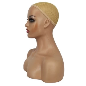 sale display clothes plastic Wig  Female  mannequin head with shoulders