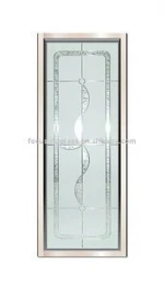 sandblasting and engraved sliding tempered door glass