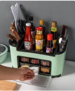Sell goods greatly Plastic seasoning rack Metal kitchen storage