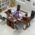 Import Series Morden Style Office Staff Computer Table for 4 People L shape Office Workstation from China