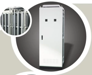 Server Network Power Distribution Box Black Outdoor Metal Cabinet