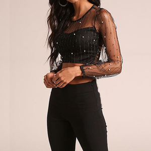 transparent full sleeves top