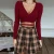 Import Sexy V-neck Crop Top Knit Women Slim Fit Oversized Sweater from China