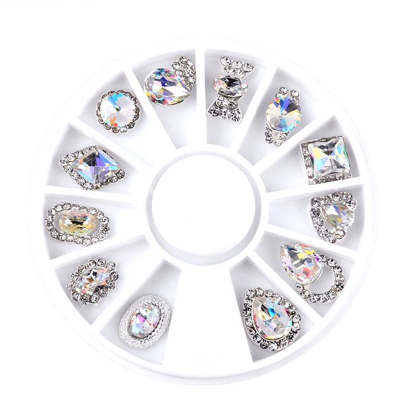 Shiny Crystal Alloy 3D Nail Art Rhinestone Decorations Diamond Gem DIY Jewelry Manicure Design Accessories