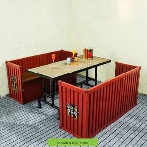shipping container furniture bar sofa with cushion