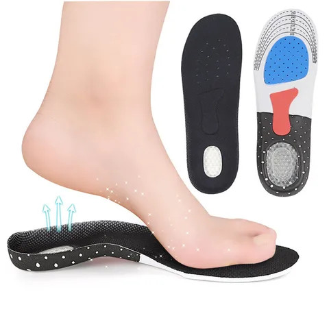 Shock-absorbing plantar fasciitis insole EVA removable with gel heel pad (thick version) running sports insole