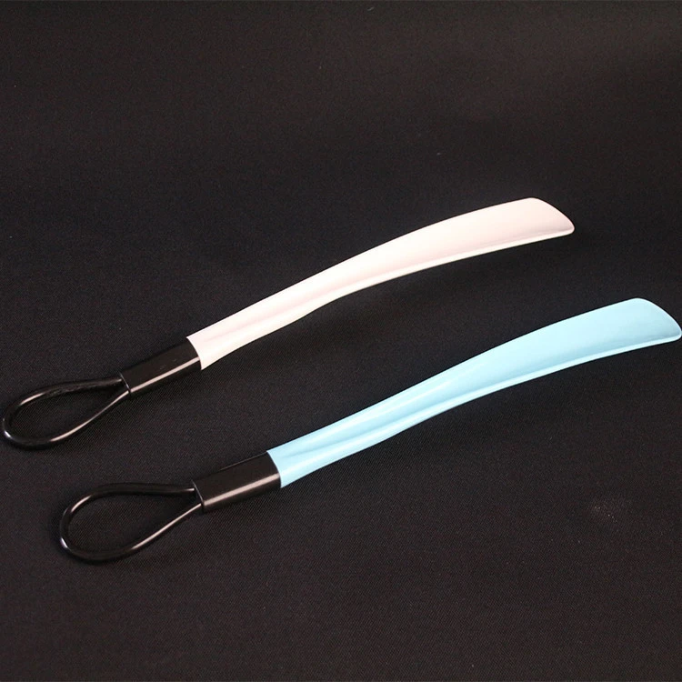 Shoe Horns Professional Black plastic Shoe Horn Spoon Shape Shoehorn Shoe Lifter Flexible Sturdy Slip 5 Colors