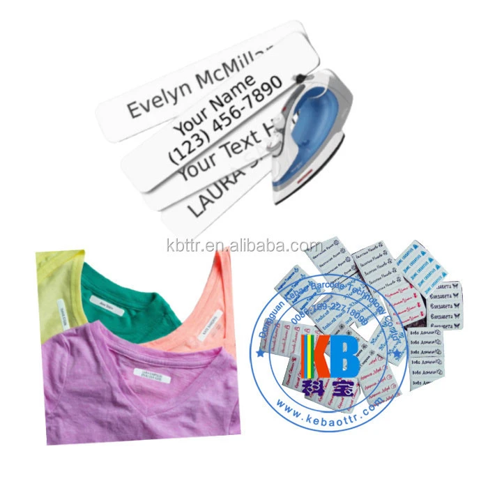 Shoe tongue tags school uniform name tapes printed fabric iron on label