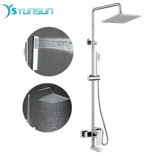 Shower Faucet Type and Polished Surface Treatment 3 way faucet shower ceramic valve core zinc alloy handle bath shower faucet
