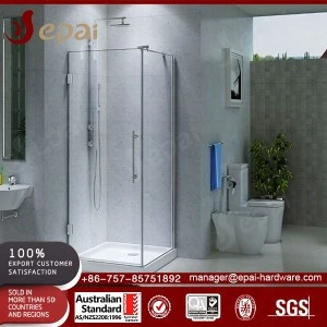 Shower room hardware frameless sliding glass door system