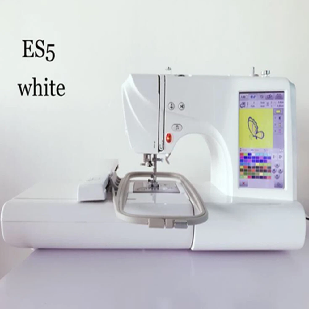 Single head small home computer sewing and embroidery machine can be used for buttonhole machine