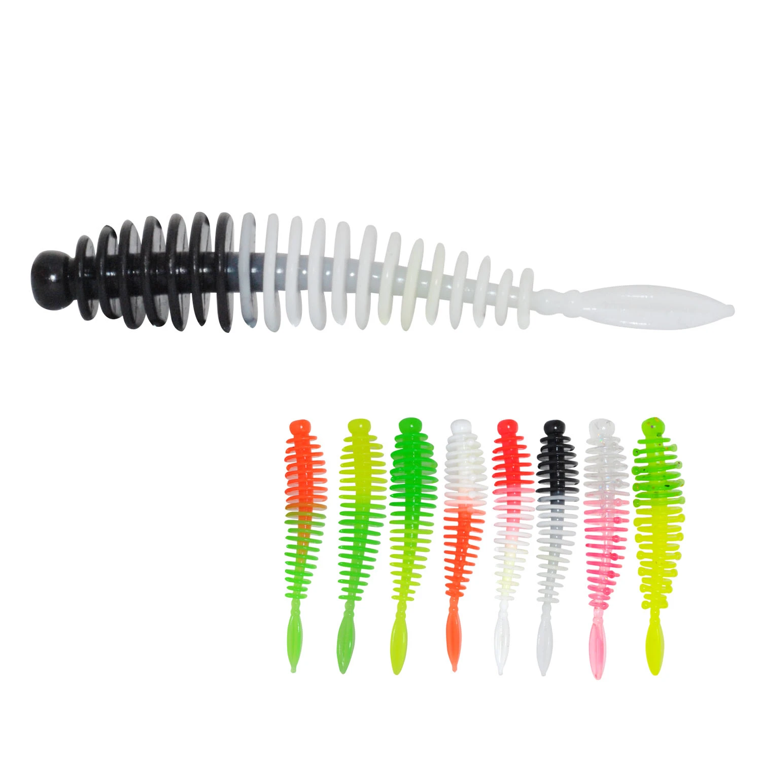 Single Tail Soft Worm 50mm 1.2g Worm Grub Lures